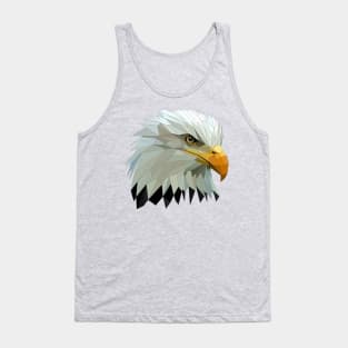 Artistic Polygon Bald Eagle Tank Top